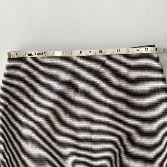 Talbots Pin Striped Lined Pencil Skirt Cotton Blend Office Careerwear Neutral - Picture 5 of 10